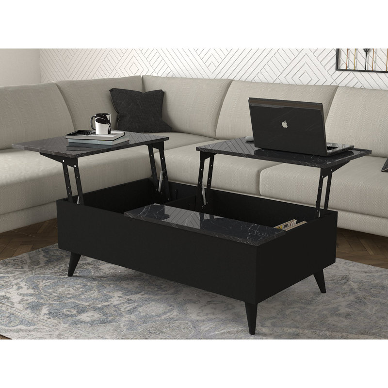 Ivy Bronx Lift Top Coffee Table With Storage, Modern Adjustable Table